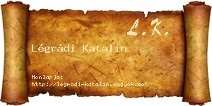 Légrádi Katalin névjegykártya